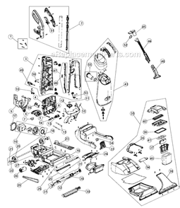 Page A Diagram and Parts List for MCE7300  Dirt Devil Carpet Cleaner